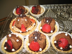 chocolate orange zabaglione in chocolate ganache